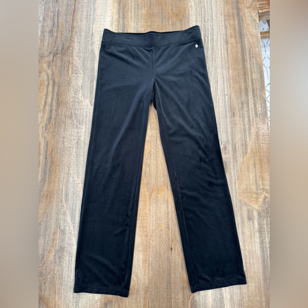 Lilly Pulitzer women’s black Dorsey velour leisure pant joggers